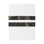 Marble Glitter Wedding Black Gold V2 ID644 Uitnodigingen Wikkel (Achterkant Voorbeeld)
