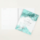 Marble Glitter Wedding Blauwgroen Silver ID644 Planner (Display)
