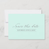 Marble Glitter Wedding Blauwgroen Silver ID644 Save The Date (Achterkant)