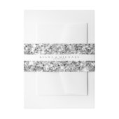 Marble Glitter Wedding Blauwgroen Silver V3 ID644 Uitnodigingen Wikkel (Voorkant Voorbeeld)