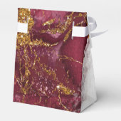 Marble Glitter Wedding Burgundy Gold ID644 Bedankdoosjes (Achterkant)