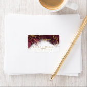 Marble Glitter Wedding Burgundy Gold ID644 Etiket (Insitu)
