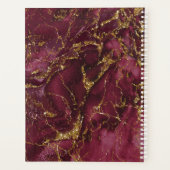 Marble Glitter Wedding Burgundy Gold ID644 Planner (Achterkant)
