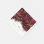 Marble Glitter Wedding Burgundy Gold ID644 Servet (Hoek)