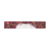 Marble Glitter Wedding Burgundy Gold V1 ID644 Uitnodigingen Wikkel (Vlak)
