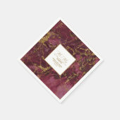 Marble Glitter Wedding Burgundy Gold V2 ID644 Servet (Hoek)