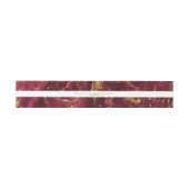 Marble Glitter Wedding Burgundy Gold V2 ID644 Uitnodigingen Wikkel (Vlak)