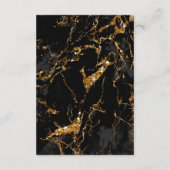 Marble Glitter Wedding Details Black Gold ID644 Informatiekaartje (Achterkant)