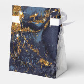 Marble Glitter Wedding Navy Blue Gold ID644 Bedankdoosjes (Achterkant)