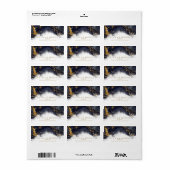 Marble Glitter Wedding Navy Blue Gold ID644 Etiket (Full Sheet)