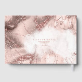 Marble Glitter Wedding Roos Gold ID644 Gastenboek (Achterkant)
