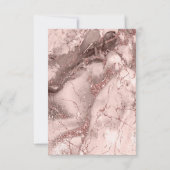 Marble Glitter Wedding Roos Gold ID644 Kaart (Achterkant)