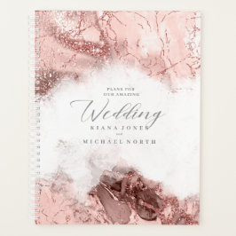 Marble Glitter Wedding Roos Gold ID644 Planner
