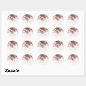 Marble Glitter Wedding Roos Gold ID644 Ronde Sticker (Vel)
