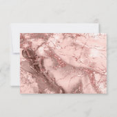 Marble Glitter Wedding Roos Gold ID644 RSVP Kaartje (Achterkant)