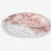 Marble Glitter Wedding Roos Gold V1 ID644 Papieren Bordje (Gekanteld)