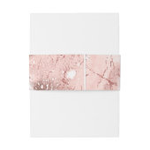 Marble Glitter Wedding Roos Gold V1 ID644 Uitnodigingen Wikkel (Achterkant Voorbeeld)