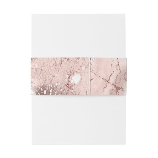 Marble Glitter Wedding Roos Gold V1 ID644 Uitnodigingen Wikkel (Achterkant Voorbeeld)