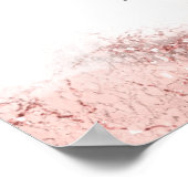 Marble Glitter Wedding Sanitize Roos Gold ID644 Poster (Hoek)