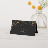 Marble Glitter Wedding Table Black Gold ID644 Plaatskaartje (Achterkant)