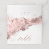 Marble Glitter Wedding Table Roos Gold ID644 Plaatskaartje (Buitenkant ongevouwen)