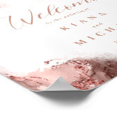 Marble Glitter Wedding Welcome Roos Gold ID644 Poster (Hoek)
