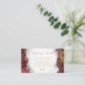 Marble Glitter Wishing Well V1 Burgundy ID644 Informatiekaartje (Staand voorkant)