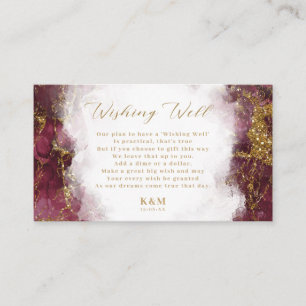 Marble Glitter Wishing Well V1 Burgundy ID644 Informatiekaartje