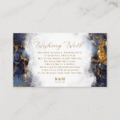 Marble Glitter Wishing Well V1 Navy Blue ID644 Informatiekaartje (Voorkant)