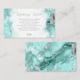 Marble Glitter Wishing Well V2 Blauwgroen ID644 Informatiekaartje
