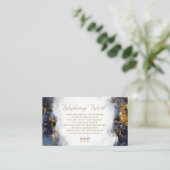 Marble Glitter Wishing Well V2 Navy Blue ID644 Informatiekaartje (Staand voorkant)