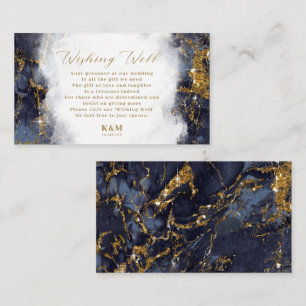Marble Glitter Wishing Well V2 Navy Blue ID644 Informatiekaartje