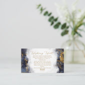 Marble Glitter Wishing Well V3 Navy Blue ID644 Informatiekaartje (Staand voorkant)