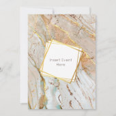 Marble gold blue oranje agate geometric lijst kaart (Voorkant)