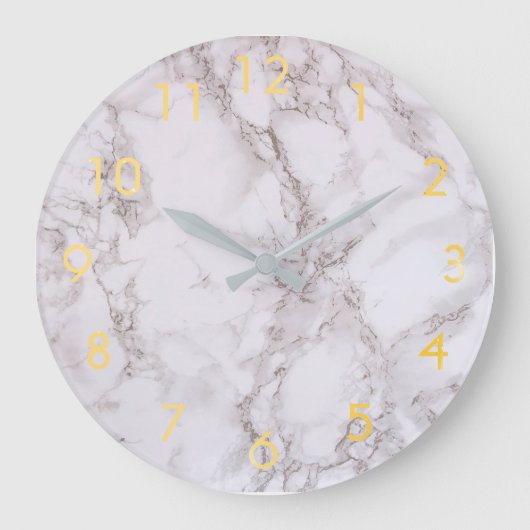 Marble gold classic grote klok (Voorkant)