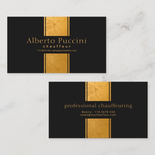 Marble Gold Column Exquvoortreffelijke Simple Chau Visitekaartje (Voorkant / Achterkant)