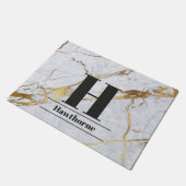 Marble gold custom Monogram Deurklep Deurmat (Schuin)