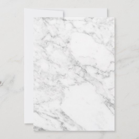 Marble Gold Elegant Wedding Art Deco 1920's Invite Kaart (Achterkant)