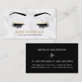 Marble Gold en Black Lash Brow Beauty Visitekaartje (Voorkant / Achterkant)