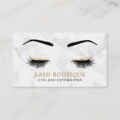 Marble Gold en Black Lash Brow Beauty Visitekaartje (Voorkant)