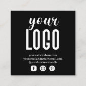 Marble Gold-gepersonaliseerde bestelling Hartelijk Vierkante Visitekaartje (Achterkant)