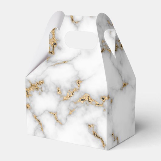 Marble Gold Glitter Wedding Bedankt Bedankdoosjes (Achterkant)