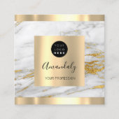 Marble Gold Logo voor professionele gebeurtenispla Vierkante Visitekaartje (Voorkant)