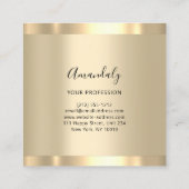 Marble Gold Logo voor professionele gebeurtenispla Vierkante Visitekaartje (Achterkant)