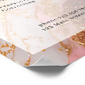 Marble Gold Red Salon prijslijst Poster (Hoek)