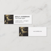 Marble Gold Texture Mini Visitekaartje (Voorkant / Achterkant)