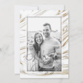 Marble Gold "We zijn verloofd" Verloving Kaart (Achterkant)