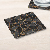 Marble Golden Mosaic Kartonnen Onderzetters (Schuin)