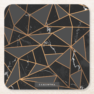 Marble Golden Mosaic Kartonnen Onderzetters