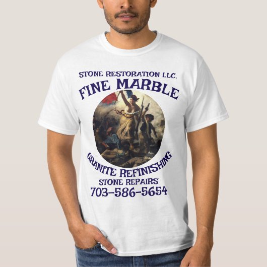 Marble Granite Refinishing Repair 703-586-5654 VA T-shirt (Voorkant)